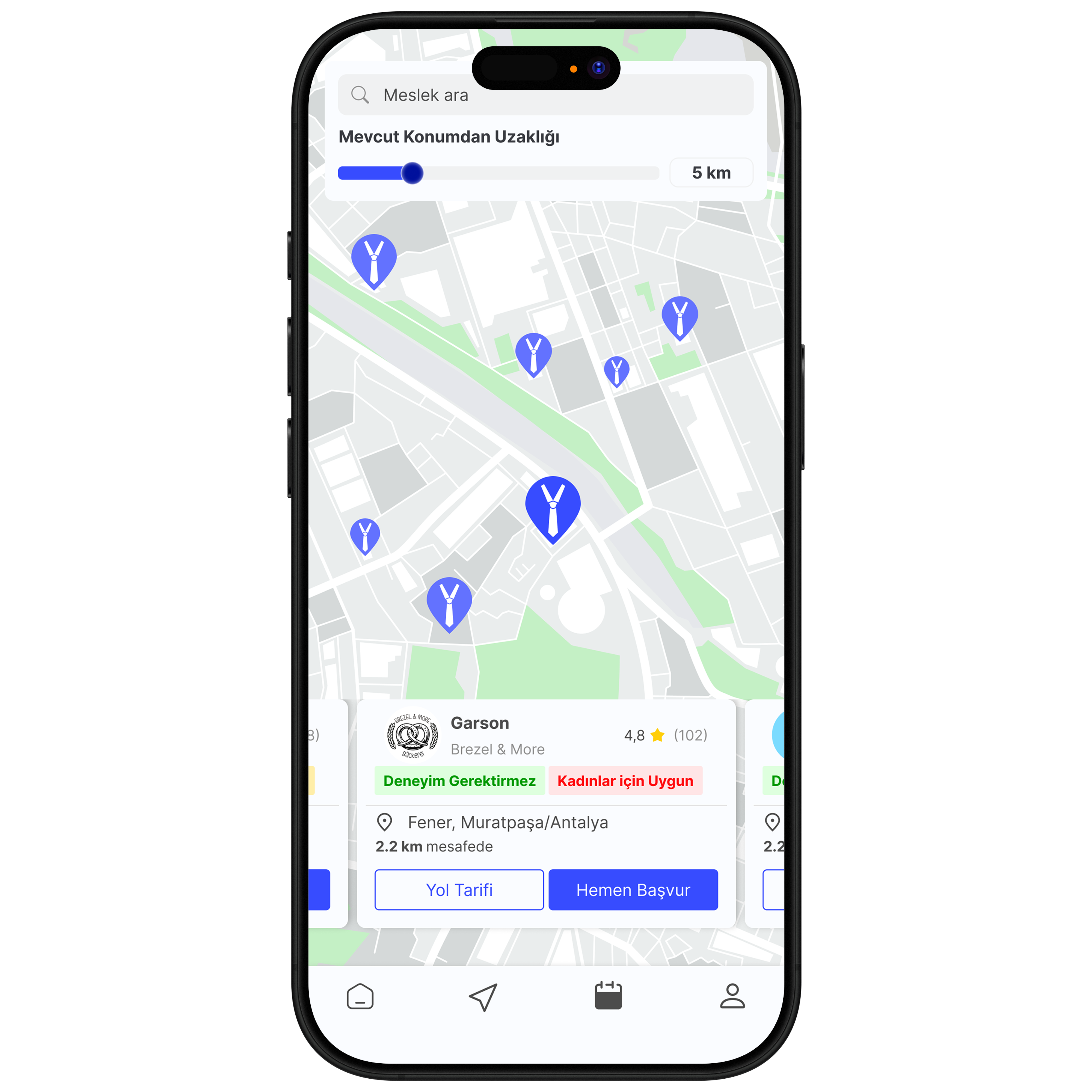 Part-y ile iş bulan kullanıcı